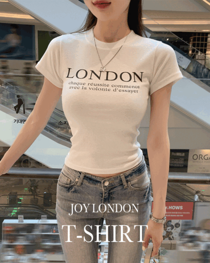 [1+1 할인] 조이런던 라운드넥 프린팅 여름 반팔 티셔츠